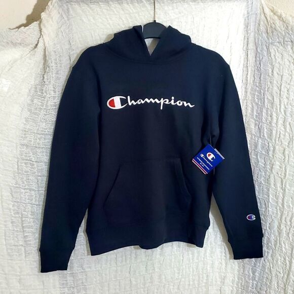 Champion Black Swester Hoodie Size Large ( Girls ) - Picture 2 of 9